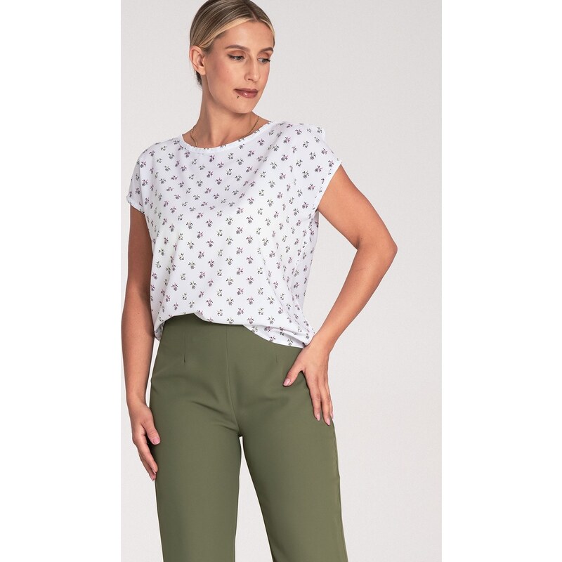 FIGL Elegantné dámske vzorované tričko s krátkym rukávom M1048 Pattern 58321590