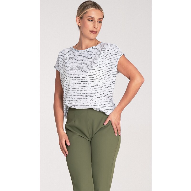FIGL Elegantné dámske vzorované tričko s krátkym rukávom M1048 Pattern 58321591