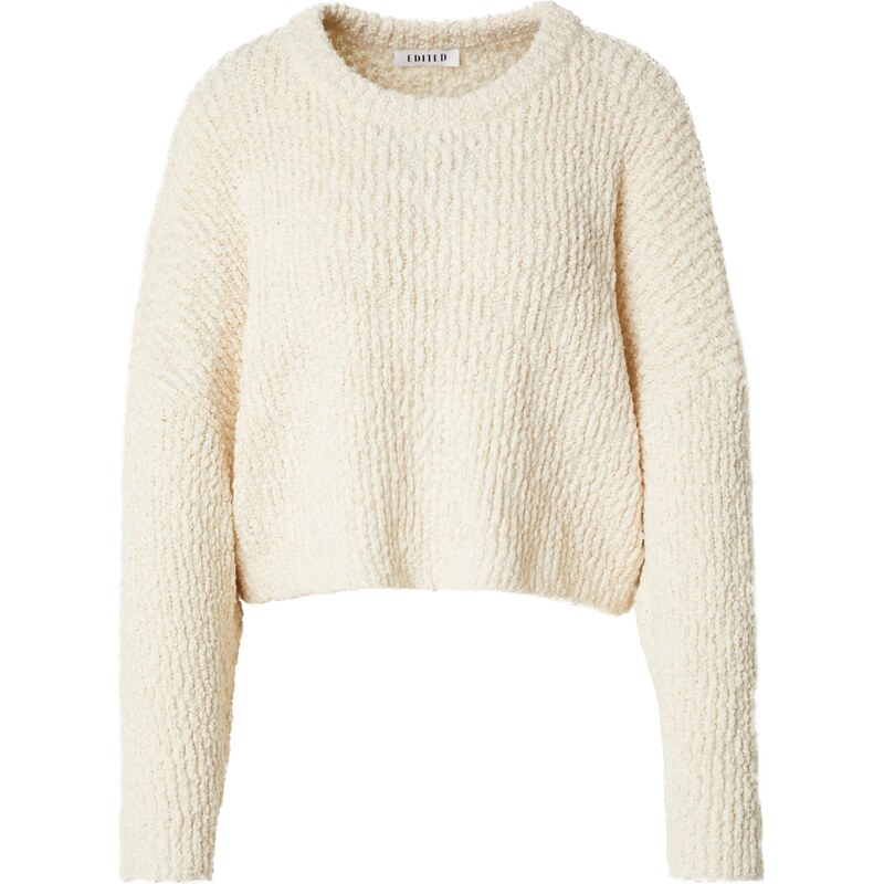 EDITED Sveter Orla krémová / vínovo červená / biela ako vlna 58425312