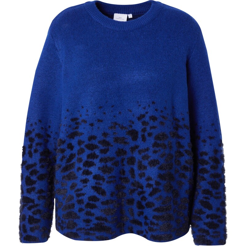 ONLY Carmakoma Sveter CARAnni modrá / čierna 58450475