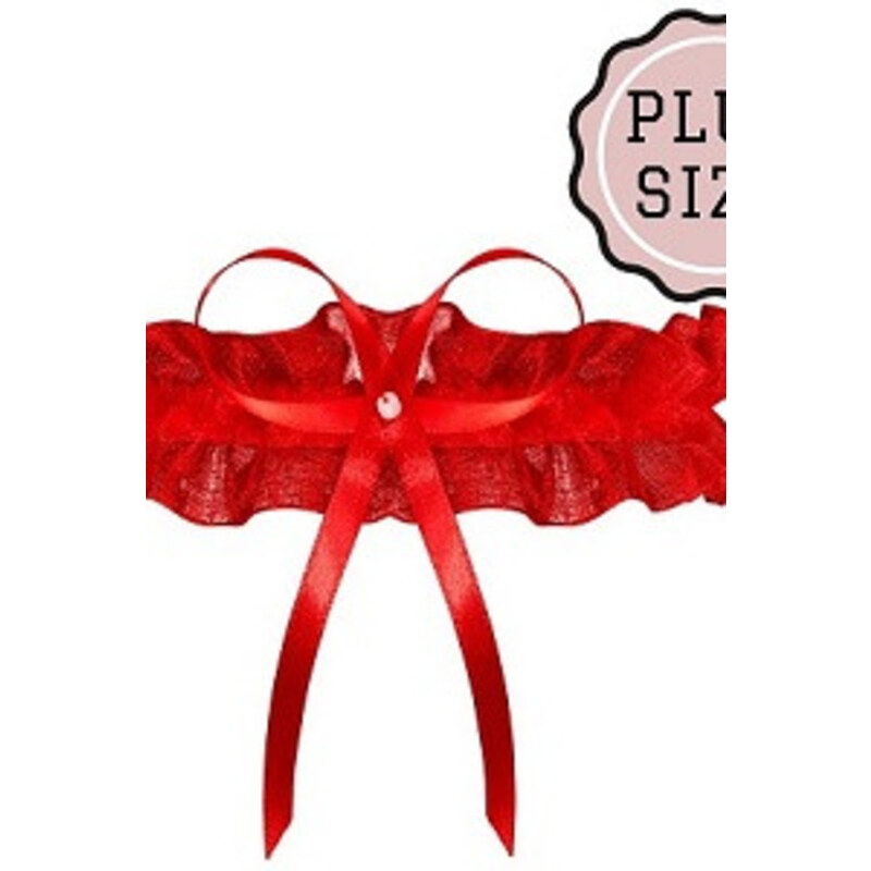 Julimex PW-02 ČERVENÉ PODVÄZKY ODESA PLUS SIZE 61446356