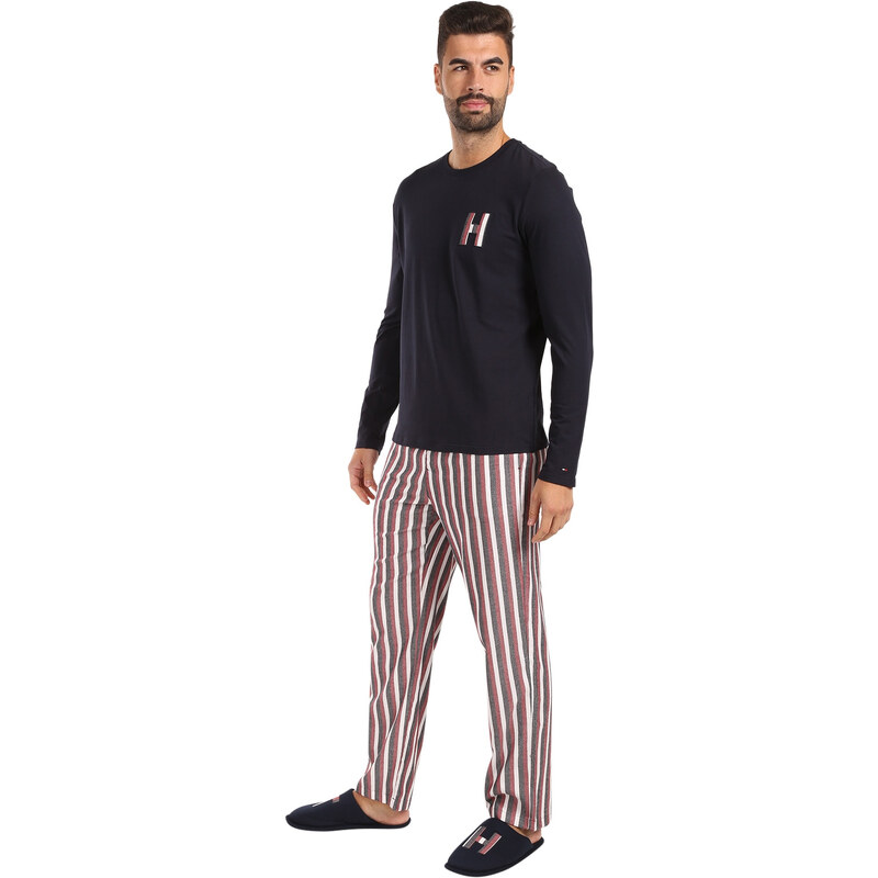 Pánske pyžamo Tommy Hilfiger s papučami viacfarebné v darčekovém 58442023