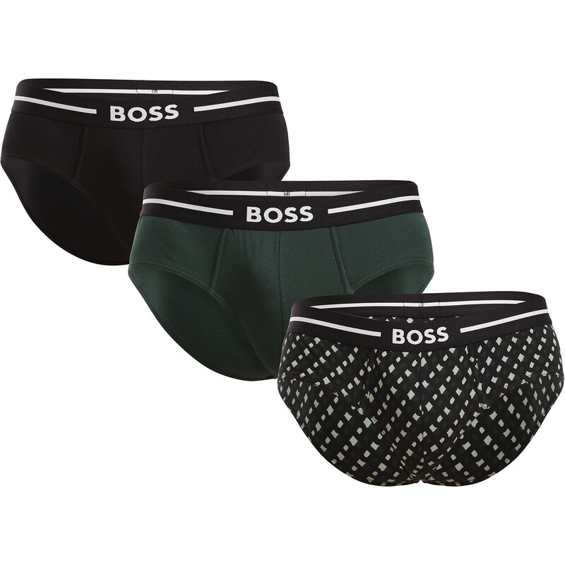3PACK pánske slipy BOSS viacfarebné (50520164 975) 58312795
