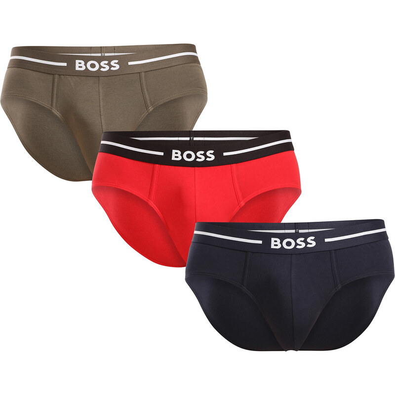 3PACK pánske slipy BOSS viacfarebné (50517808 976) 58312799