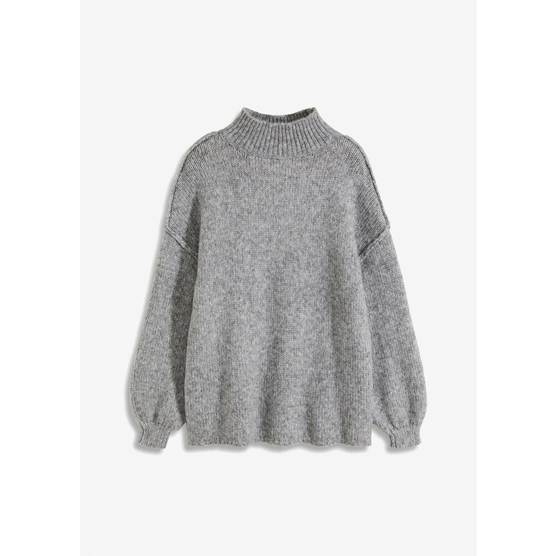 bonprix Pulóver, hrubo pletený, farba šedá 58322110