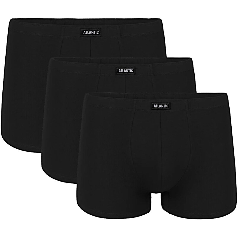Atlantic Pánske boxerky 3 pack 007 black 58325667