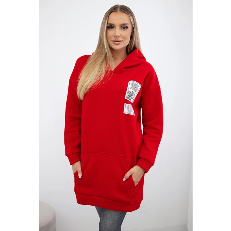 Mikina Zuri s kapucňou a nášivkami 62702955