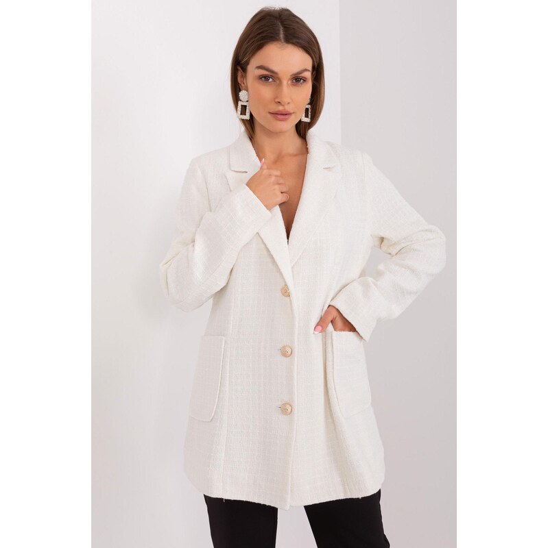 MladaModa Sako so štrukturovaným vzorom model 41036 farba ecru 58337758