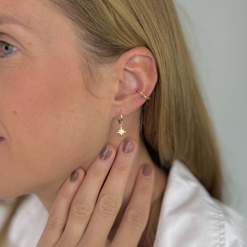 MAJYA Strieborná náušnice TEODORA pozlátená 1ks 10465 64581549