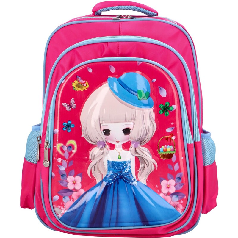 NEW BERRY Detský látkový školský plecniak Princezna s klobúčikom, 66563111