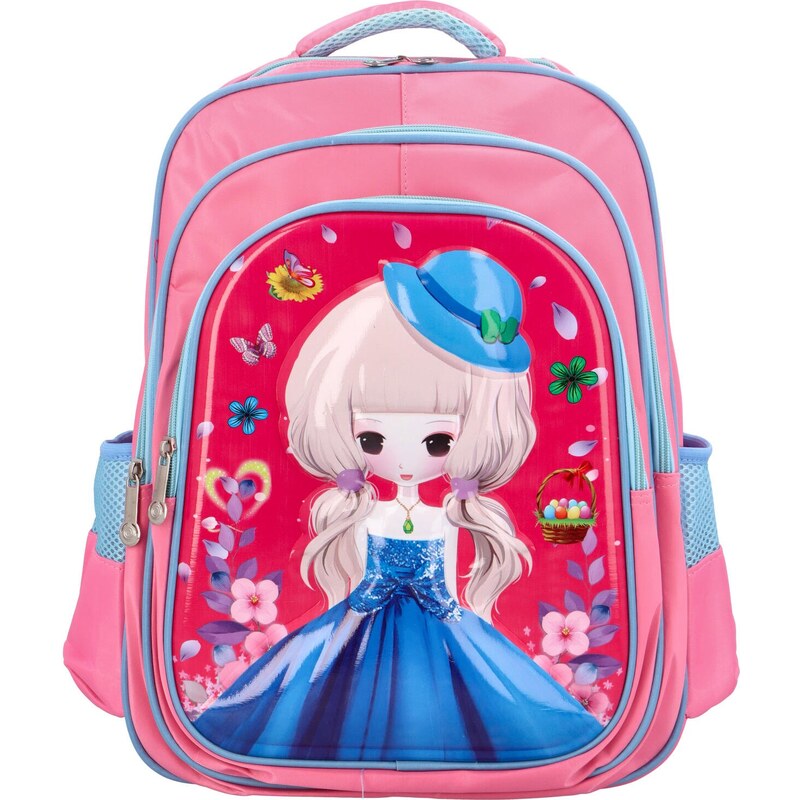 NEW BERRY Detský látkový školský plecniak Princezna s klobúčikom, 66563108