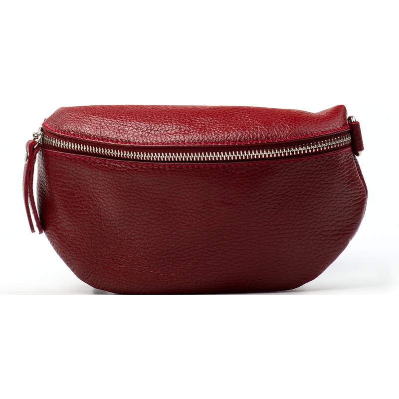 Blaire Kožená crossbody oblička Tamra vínovo červená 64987578