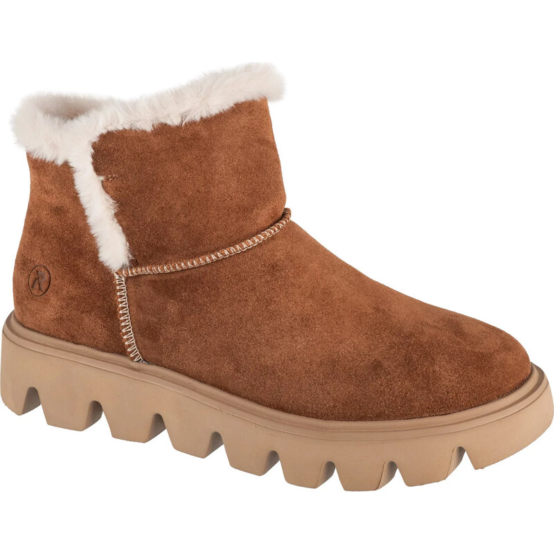 Hnedé dámske kožené členkové topánky Rieker Booties W2071-20 58359618
