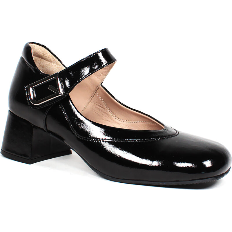 Secretshoes Lakované poltopánky s remienkom 58367464