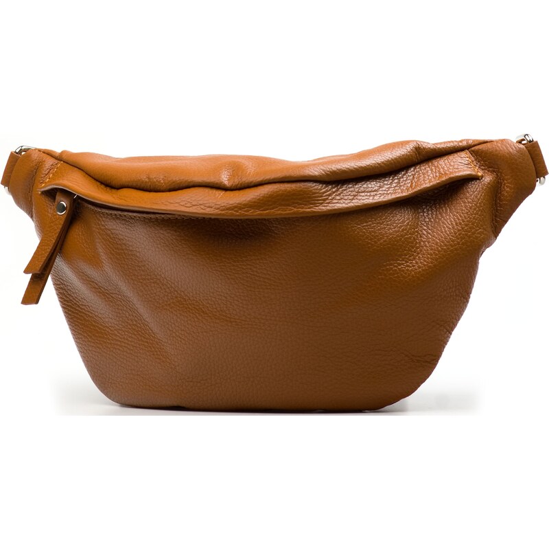 Blaire Kožená crossbody oblička Dorian koňakovo hnedá 64987558