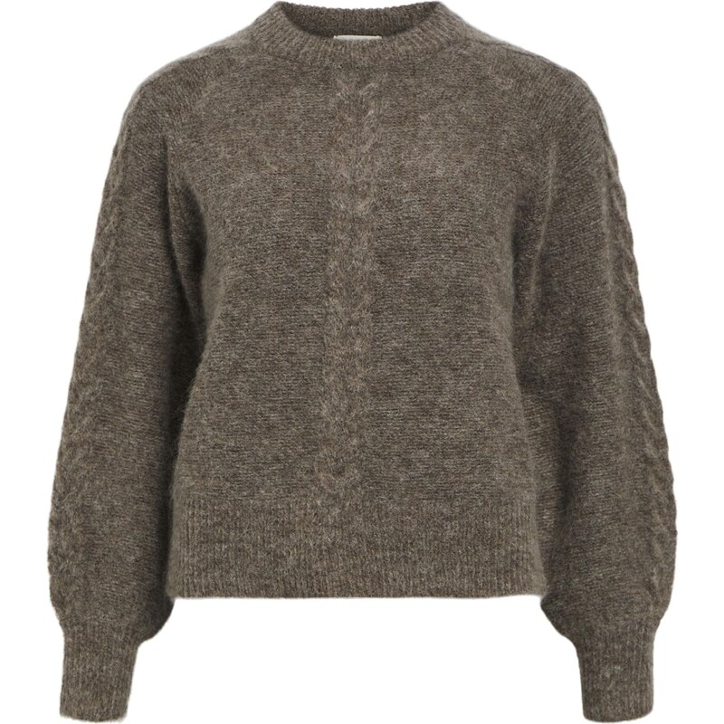 OBJECT Sveter OBJNETE hnedá melírovaná 61943731