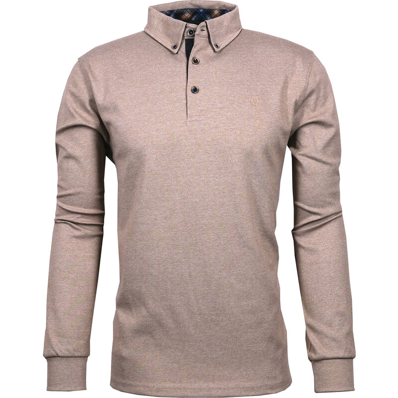 Pánsky béžový polo pulóver MONTE CARLO 58372968