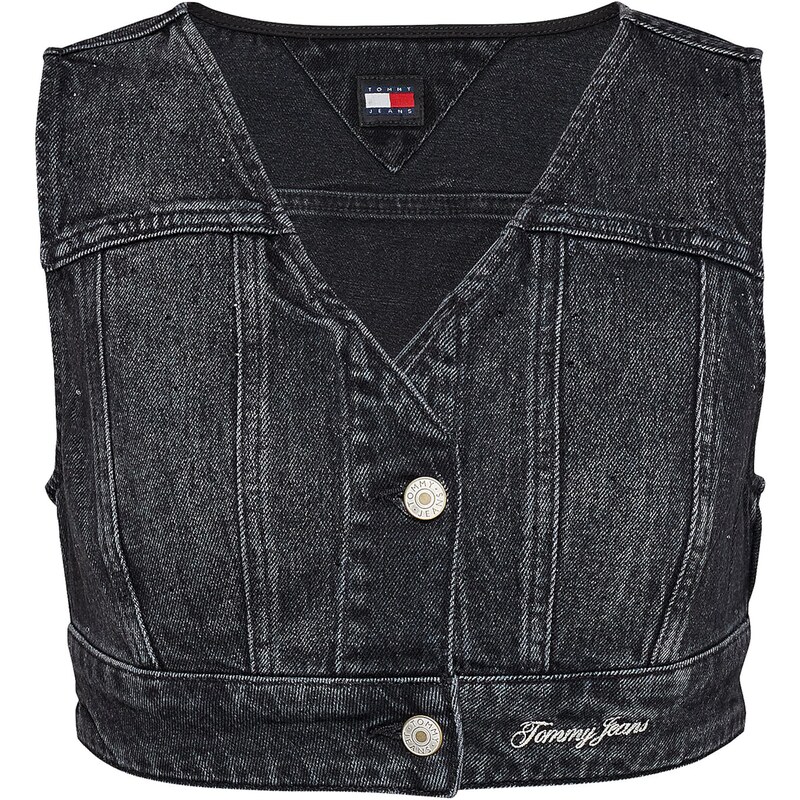 Tommy Jeans Vesta čierny denim / biela 58422573