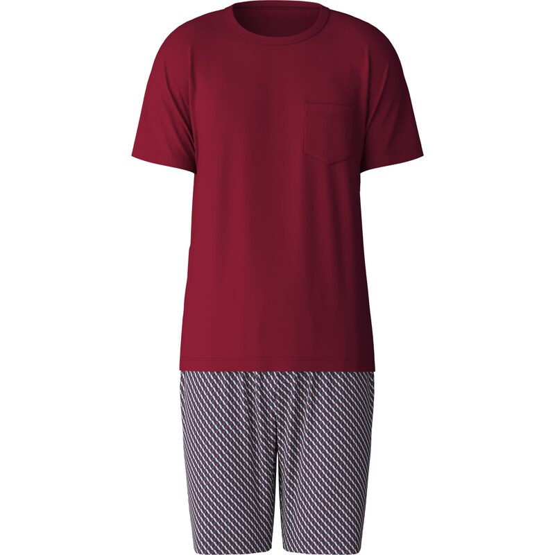 CALIDA Krátke pyžamo tmavomodrá / karmínovo červená / biela 58375320