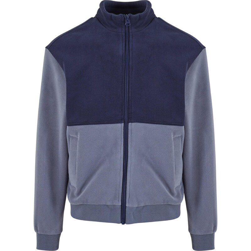 Urban Classics Flisová bunda námornícka modrá / dymovo modrá 58423183