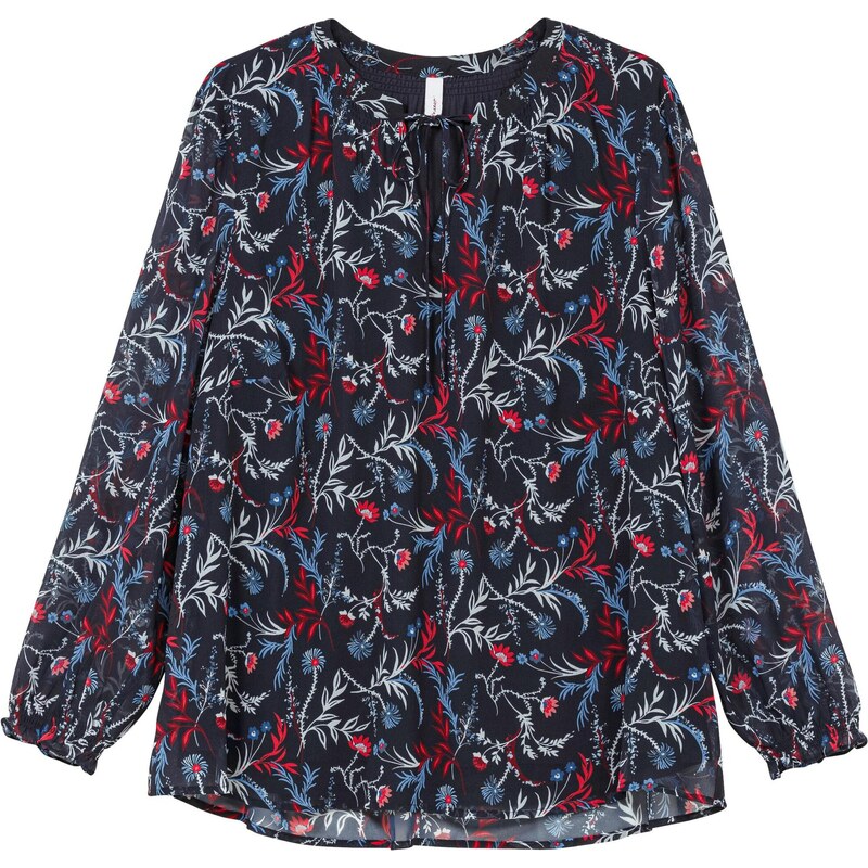 SHEEGO Blúzka modrá / rosé / tmavočervená 58374957