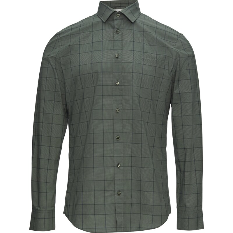 s.Oliver BLACK LABEL Košeľa tmavozelená / čierna 58375014