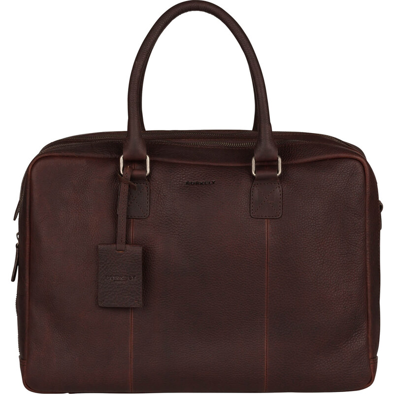 Kožená taška na notebook Burkely Tonny - hnedá 58376539
