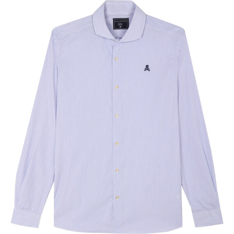 Scalpers Košeľa modrá / biela 58421055