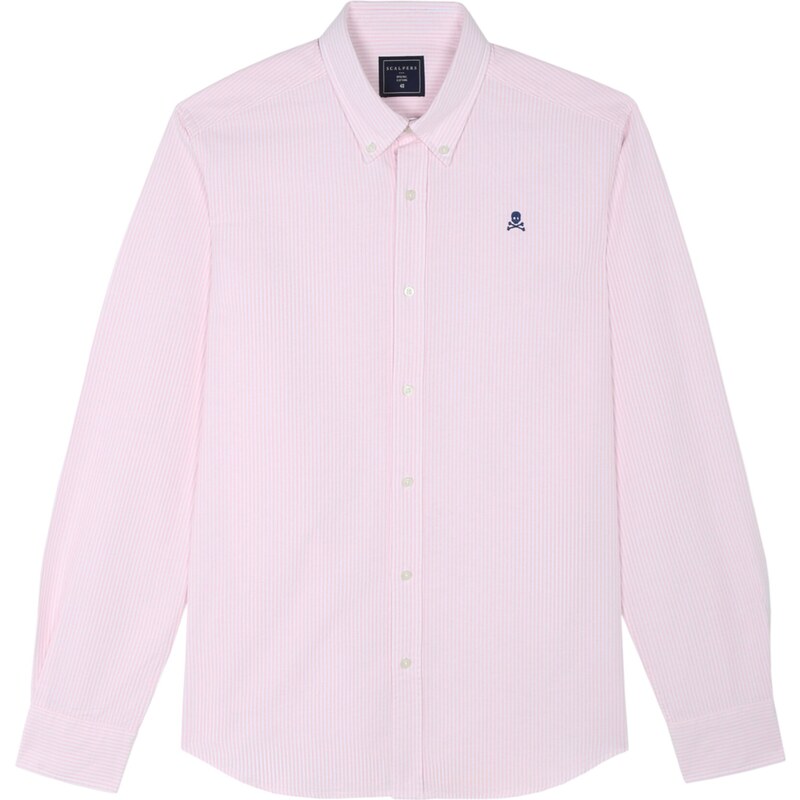 Scalpers Košeľa námornícka modrá / ružová / biela 54226647