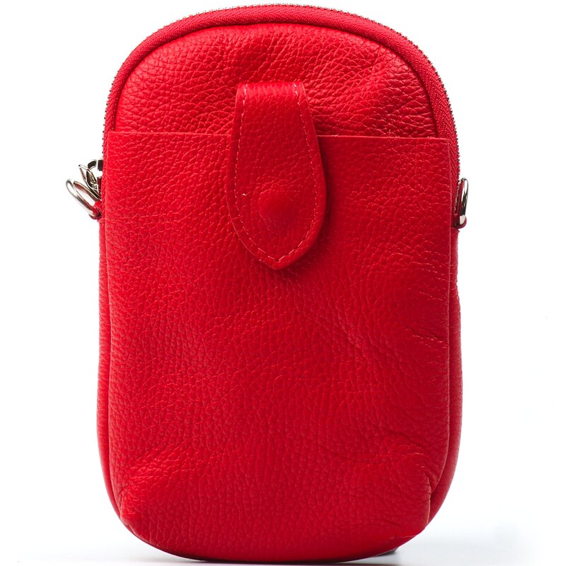 Blaire Kožená mini kabelka Terri na telefón červená 64987937