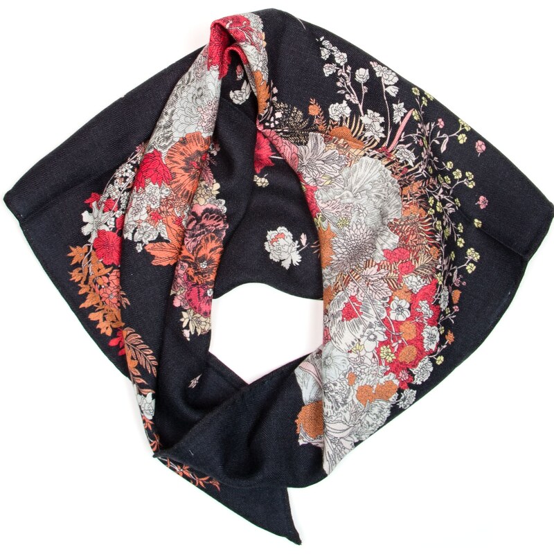 Blaire Dámska kašmírová šatka Adelaida s motívom tmavo modrý 64987317