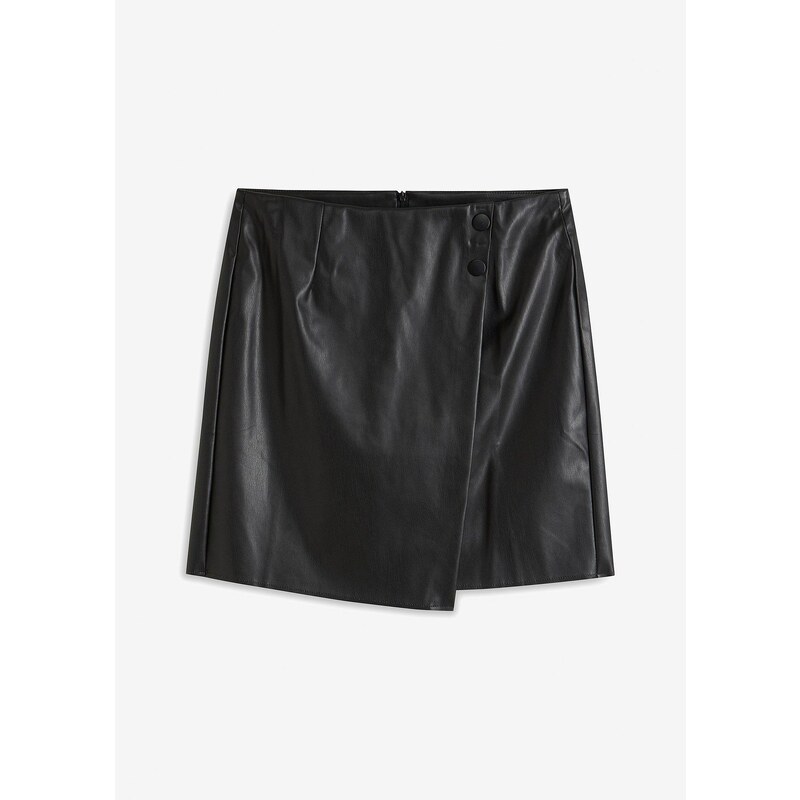 bonprix Koženková sukňa, farba čierna 58384516