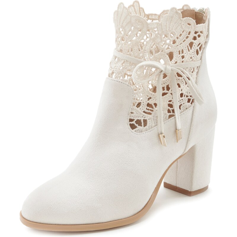 LASCANA Členkové čižmy béžová 58393434