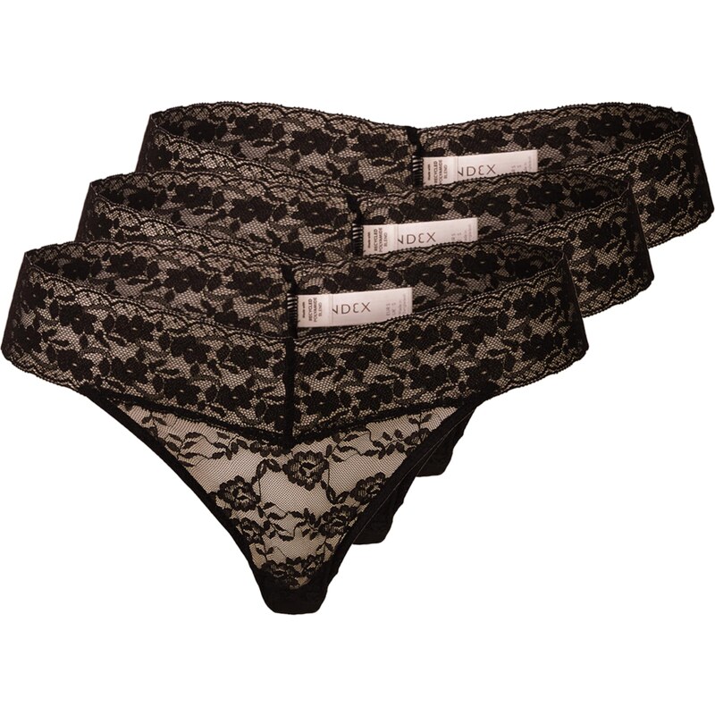 Lindex Tangá Lacey čierna 58425893