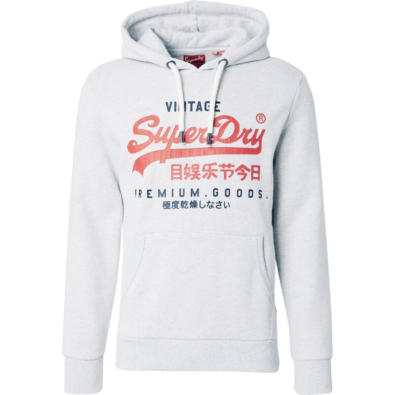 Superdry & Co Mikina námornícka modrá / sivá melírovaná / červená 68324439