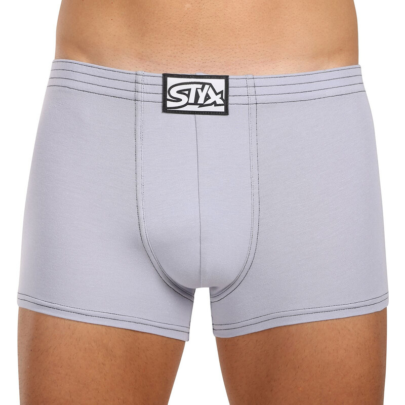 Pánske boxerky Styx klasická guma svetlo sivé (Q1067) 29048290