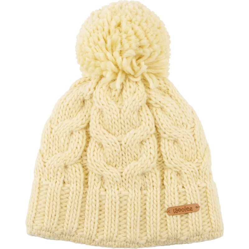 Vlnka Vlnená čiapka s vlnou alpaka s podšívkou Gunia žltá 58397009