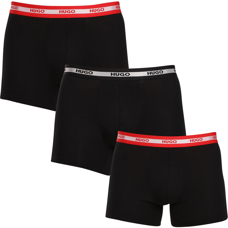 3PACK pánske boxerky HUGO čierné (50520475 962) 58397234