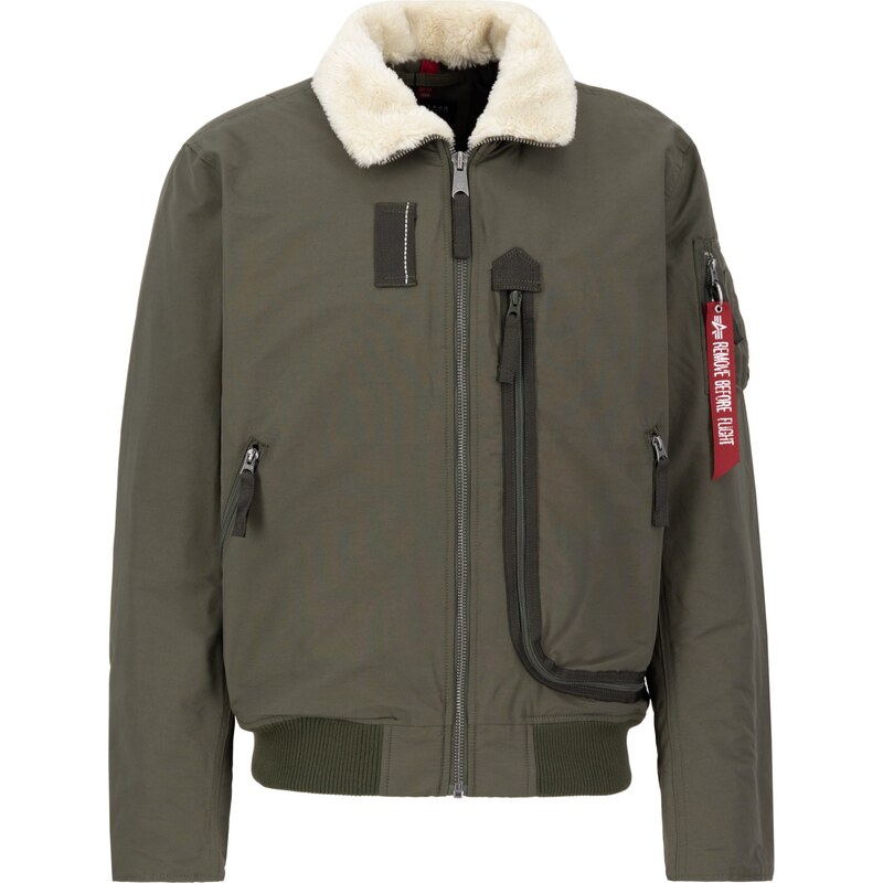 ALPHA INDUSTRIES Prechodná bunda krémová / olivová / čierna 63125663