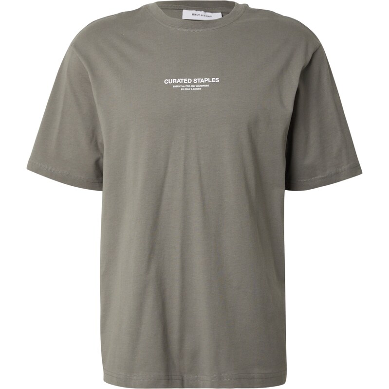 Only & Sons Tričko ONSCurated kaki / biela 58403800