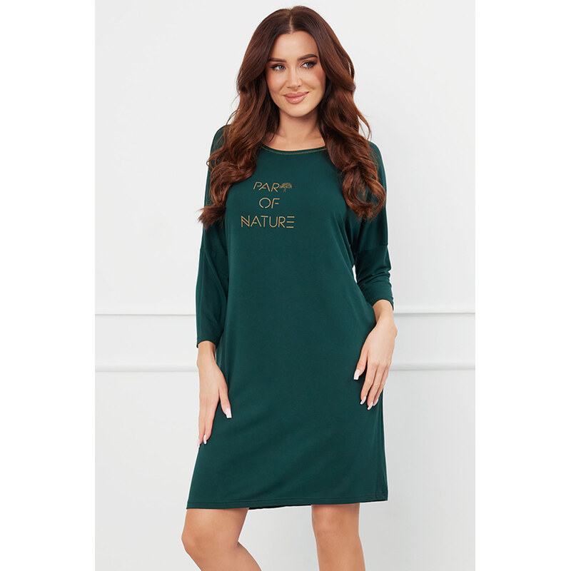 Italian Fashion Dámska nočná košeľa Natura zelená, Farba zelená 58403343