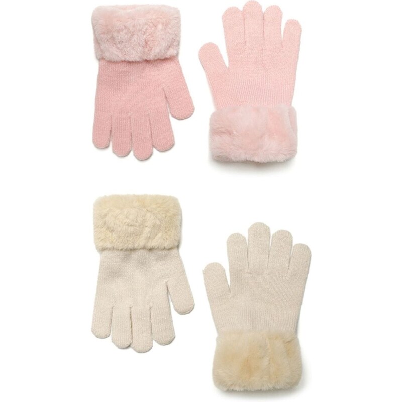 MINOTI Rukavice pastelovo žltá / ružová 58404056