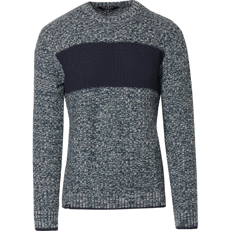 KOROSHI Sveter petrolejová / zelená melírovaná 58403963