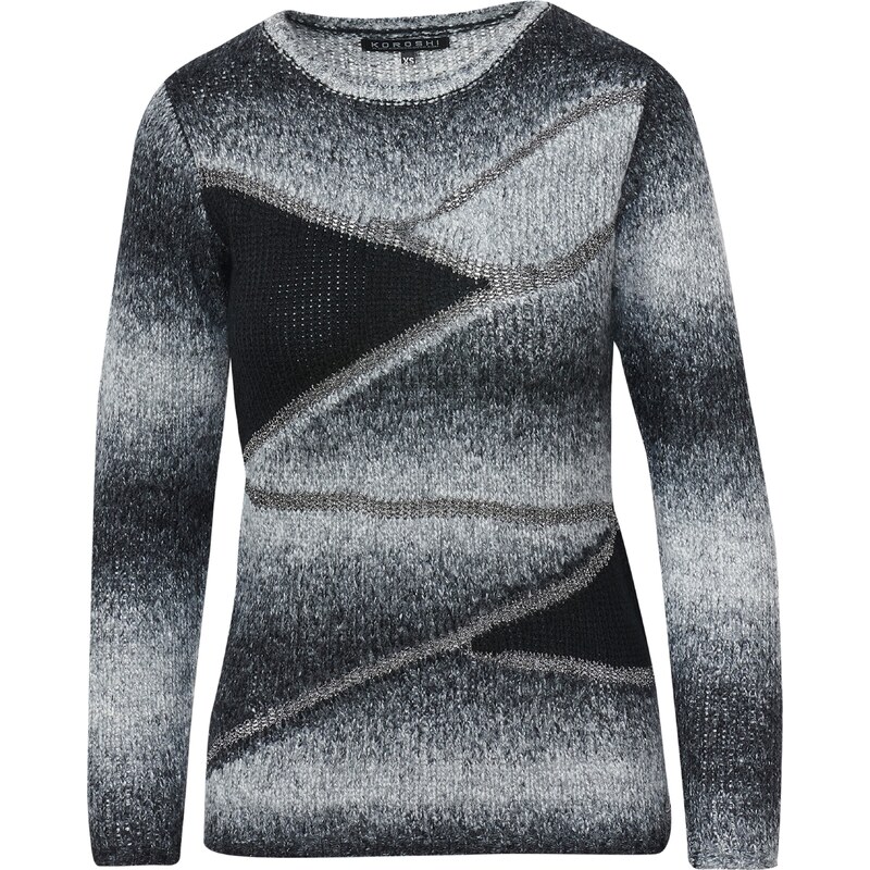 KOROSHI Sveter antracitová / dymovo šedá / svetlosivá / čierna 58403828
