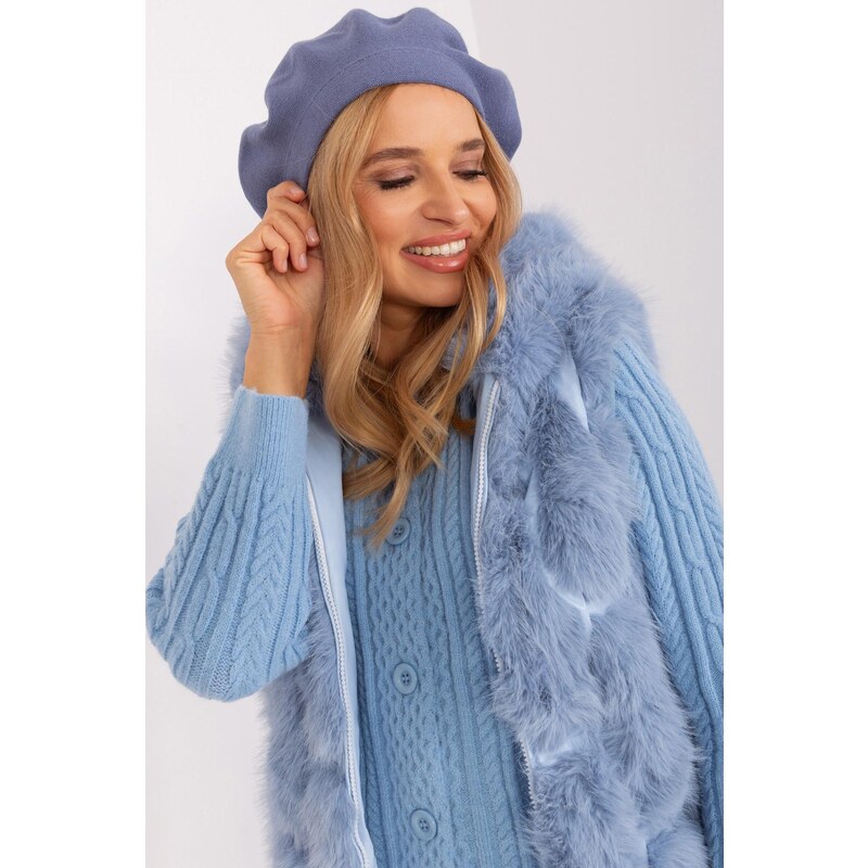 MladaModa Dámska čiapka baretka model 30582 tmavá džínsová 58409142