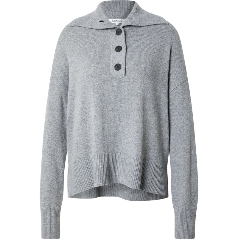 Soft Rebels Sveter Luni sivá 58412636
