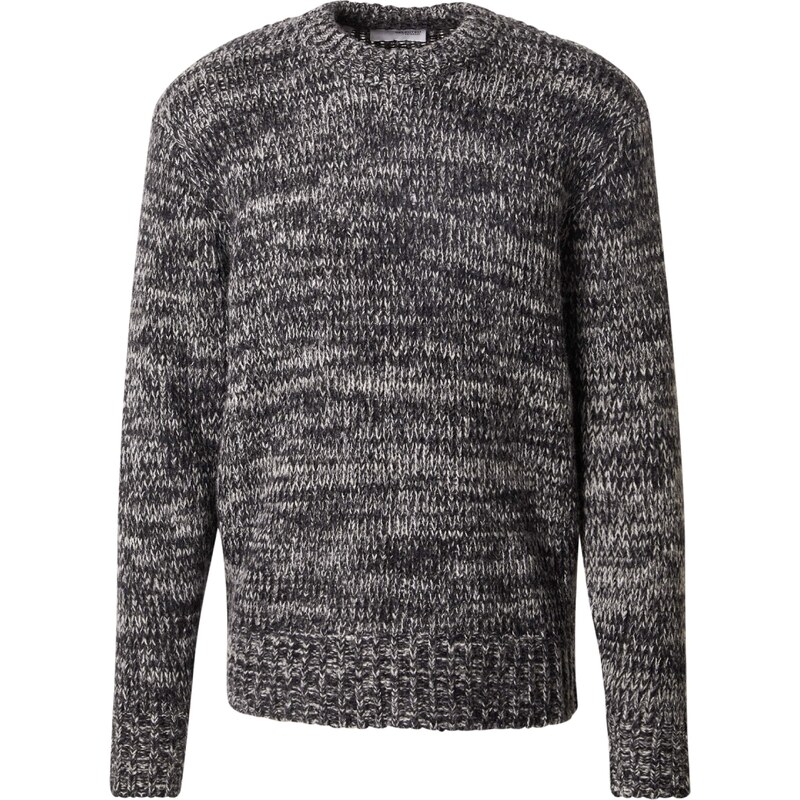 SELECTED Sveter SLHPepper čierna melírovaná / šedobiela 58412990