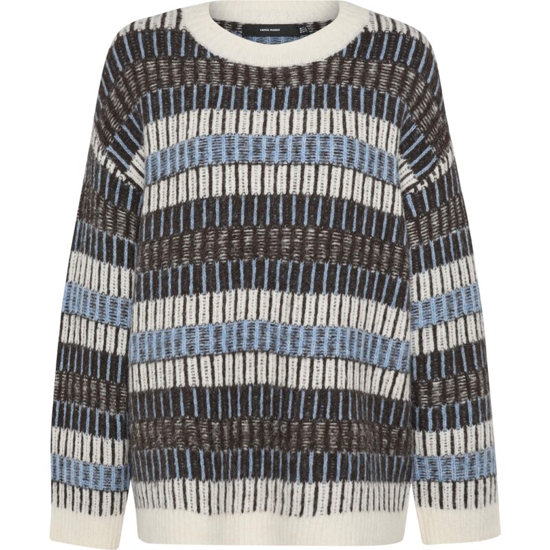 Vero Moda Petite Sveter VMTIFFANY béžová / svetlomodrá / čierna 58416101