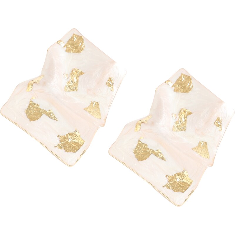 SOHI Náušnice Karla zlatá / biela 58412217