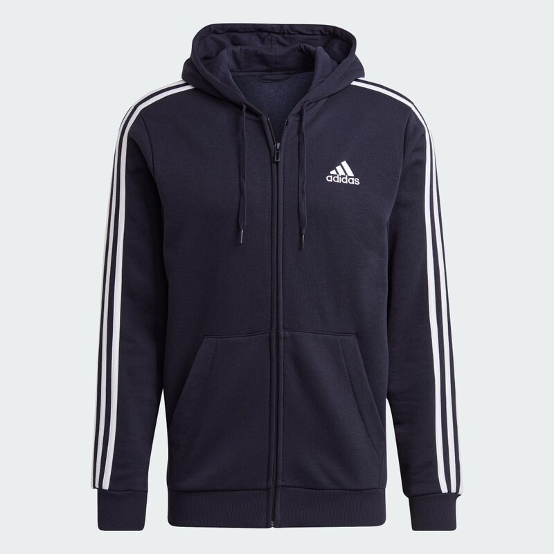Adidas Mikina Essentials Fleece 3-Stripes Full-Zip Hoodie 46395107